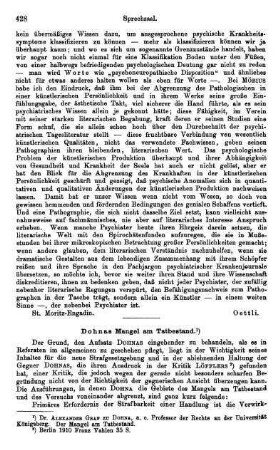 428-431, Dohnas Mangel am Tatbestand