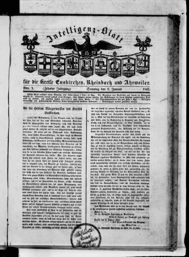 Titelseite einer Zeitung