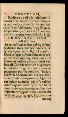 De Extractione radicis cubicae.