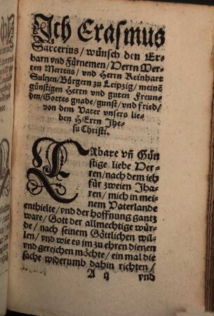 Einfeltige und Kurtze Summarien, Auslegung und Handlung über die herrliche und schöne Historie der frölichen Aufferstehung unsers lieben Herren Jhesu Christi