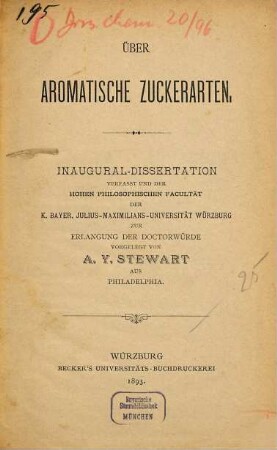 Über aromatische Zuckerarten