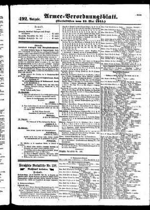 492.Ausgabe. Dienstag, 18. Mai 1915