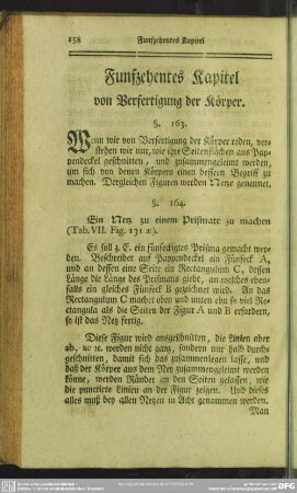 Funfzehentes Kapitel von Verfertigung der Körper