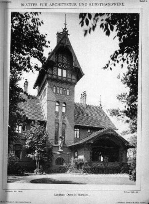 Tafel 2: Landhaus Otzen in Wannsee