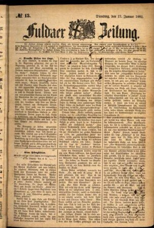 Ausgabe vom Dienstag, den 17. Januar 1882.