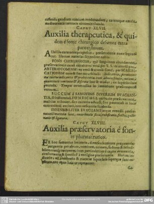 Caput XLVII. Auxilia therapeutica, & quidem e fonte chirurgico desumta extra paroxysmum