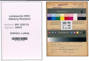 Entnazifizierung Ludwig Hofmann, geb. 09.07.1889 (Metzger)