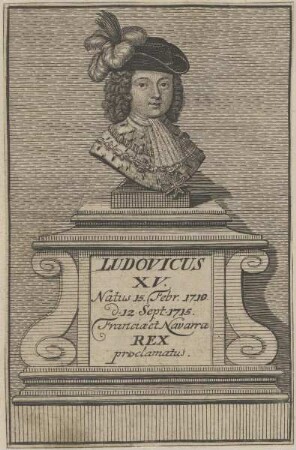 Bildnis von Ludovicus XV., König von Frankreich