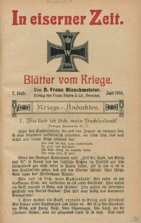 7. Heft, Juli 1916