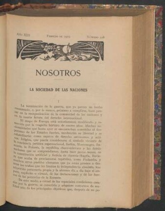 La sociedad de las naciones