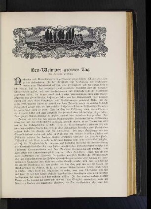 Neu-Weimars grosser Tag