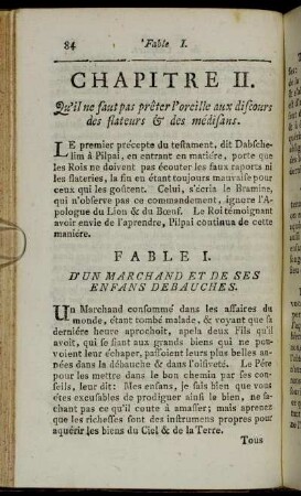 Fable I. - Fable XI.