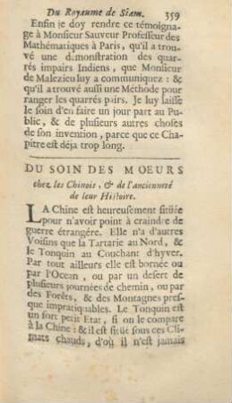 Du soin des moeurs