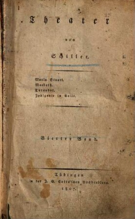 Theater von Schiller : [in fünf Bänden], 4. Maria Stuart