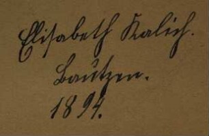 Autogramm / Kalich, Elisabeth [Elisabeth Kalich ]