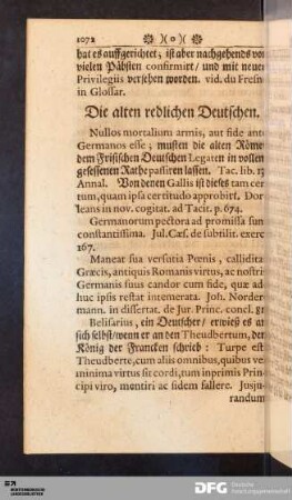 Die alten redlichen Deutschen.