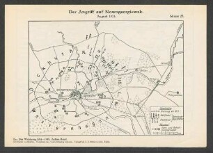 Skizze 23. Der Angriff auf Nowogeorgiewsk. August 1915.