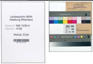 Entnazifizierung Erich Heinze , geb. 12.11.1904 ()