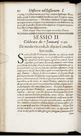 Sessio II. Celebrata die 7. Januarii 1546.
