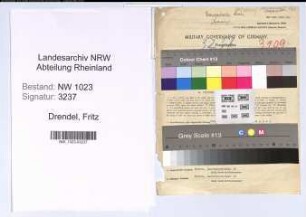 Entnazifizierung Fritz Drendel , geb. 25.03.1891 (Sparkassendirektor)