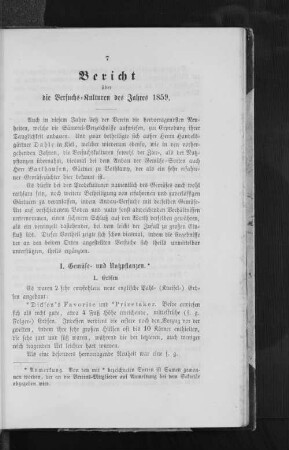 I. Gemüse- und Nutzpflanzen.