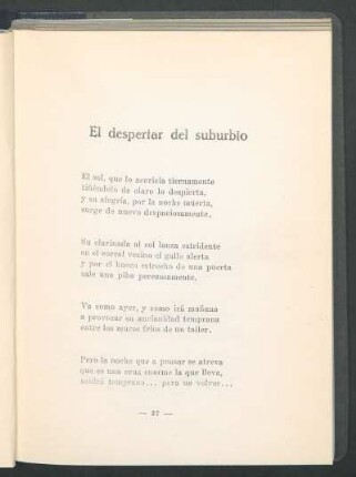 Es despertar del suburbio