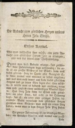1-11, Erstes Kapitel. Wie man beschaffen seyn muesse, eine zarte Andacht ...