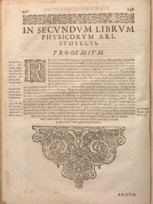 In Secvndvm Librvm Physicorvm Aristotelis, Prooemivm.