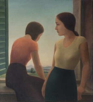 Zwei Mädchen am Fenster