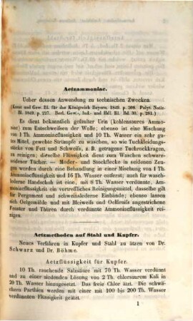 Die chemisch-technischen Mitteilungen der neuesten Zeit, 2. 1848/50