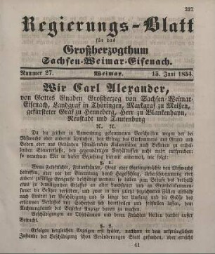 Nr. 27 : 15. Juni 1854