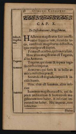 Cap. X. De Distributione Magistratus.