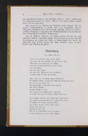 Wandlung. Von Albert Mähl.