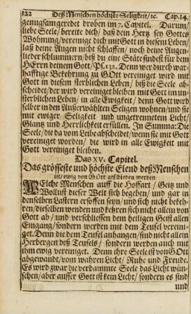 Cap. XV. Das grösseste und höchste Elend deß Menschen ...