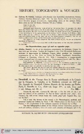 History, Topography & Voyages (No. 222 - 238)