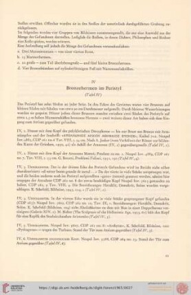 IV. Bronzehermen im Peristyl