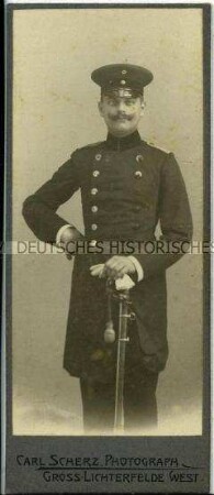 Offizier mit Degen, Carte de Visite