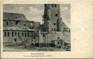 Zerstörte Kirche in Passchendaele
