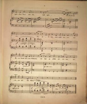 6 Lieder : für Tenor mit Pianoforte-Begl. ; [op. 2]. 2. Und wüßten's die Blumen : Heine. - 3 S.