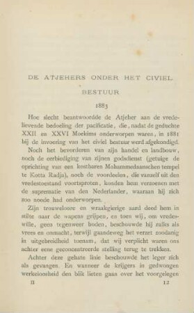De Atjehers onder het civiel bestuur