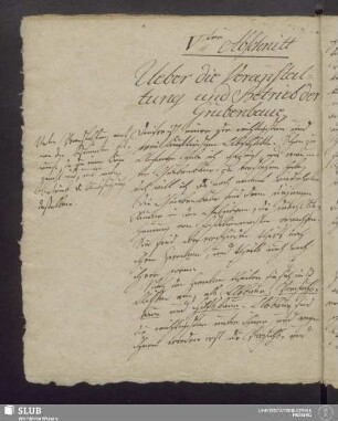 Vter Abschnitt. Ueber die Veranstaltung und Betrieb der Grubenbaue