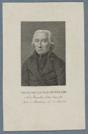 Bildnis des François Xavier de Feller