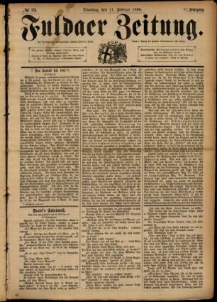 Ausgabe vom Dienstag, den 11. Februar 1890.