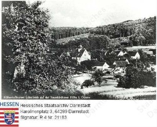 Lützelbach im Odenwald, Gasthaus und Pension 'Zur Sonne' (Inhaber: J. Böhm) auf der Neunkirchener Höhe
