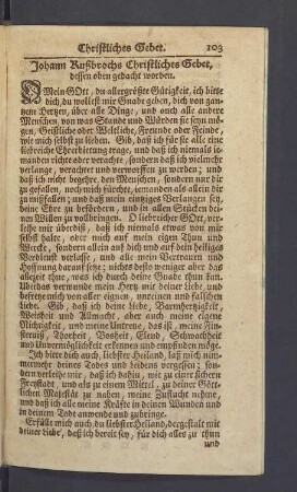 Christliches Gebet.