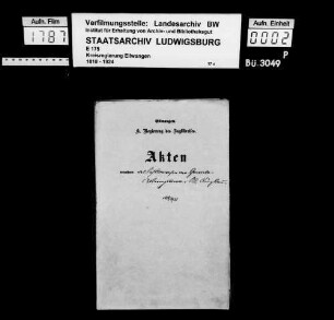 Schuldenwesen der Teilgemeinden Dörrenzimmern und Stachenhausen, Gesamtgemeinde Dörrenzimmern