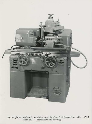 Hydraulische Produktions Rundschleifmaschine "FH 200 / 400" mit Spezial-Abrichtvorrichtung der MSO Maschinen- und Schleifmittelwerke