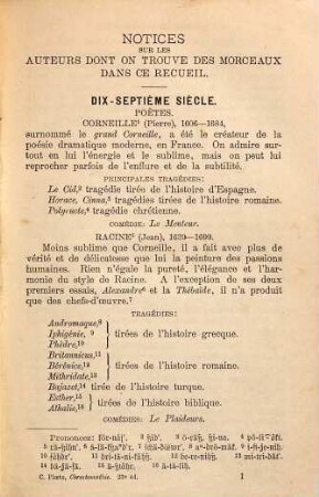 Lectures choisies : französische Chrestomathie mit Wörterbuch