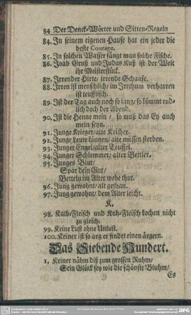 Das Siebende Hundert