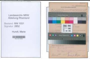 Entnazifizierung Marie Hundt , geb. 05.11.1876 ()